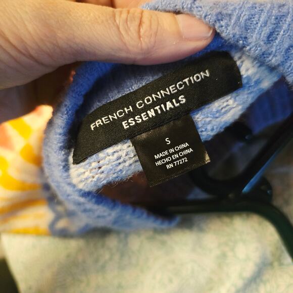 French Connections wool blend fair isle sweater size small - Picture 4 of 5